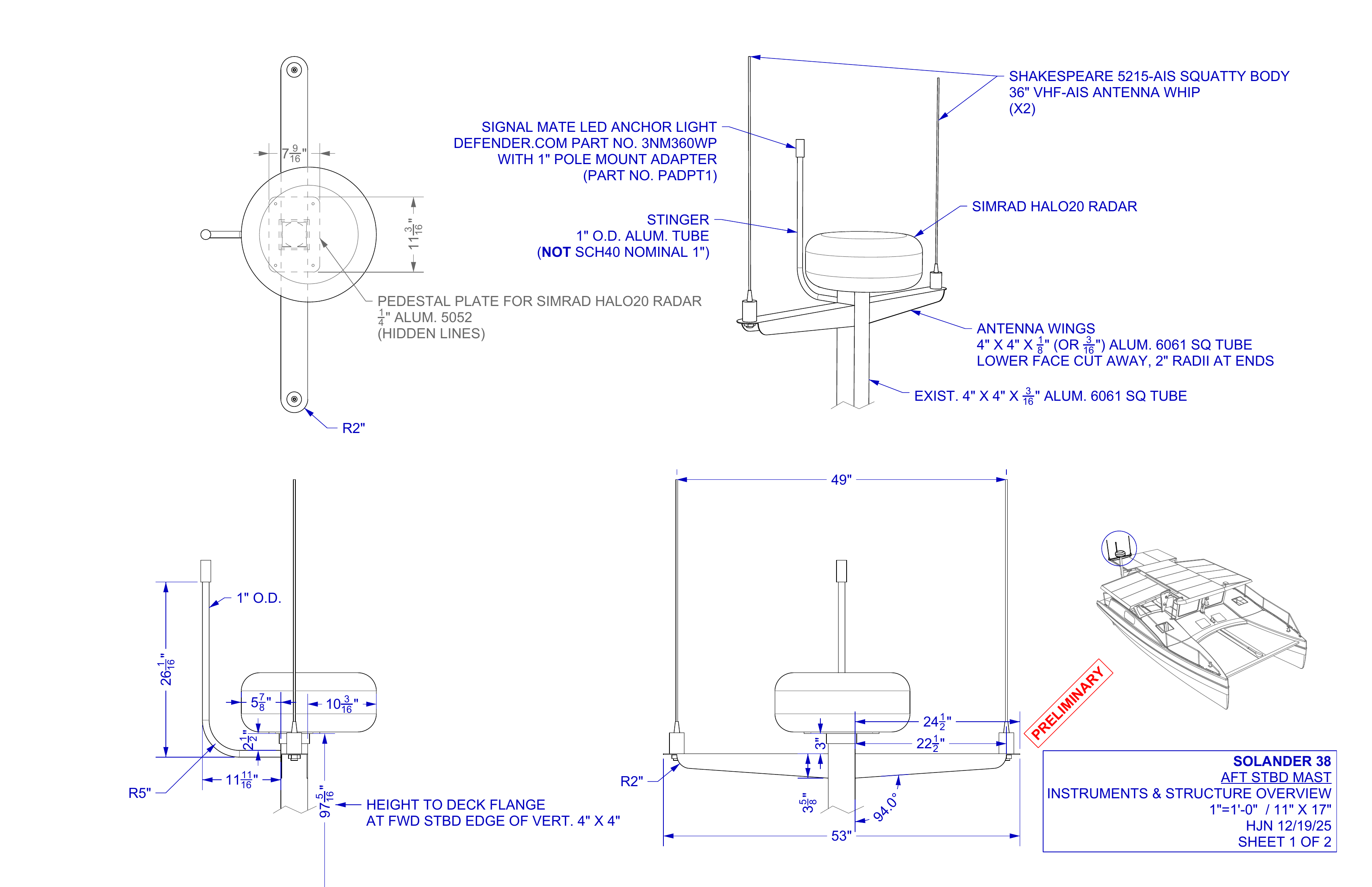 prelim aft starboard mast sheet 1 of 2 overview