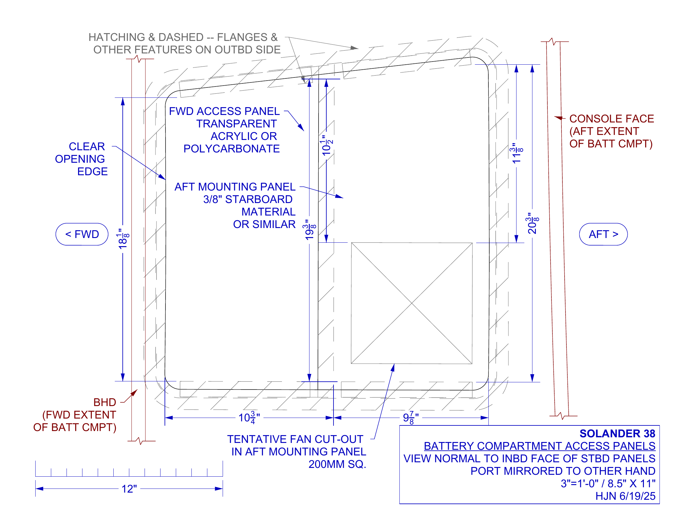 battery access panels inbd face