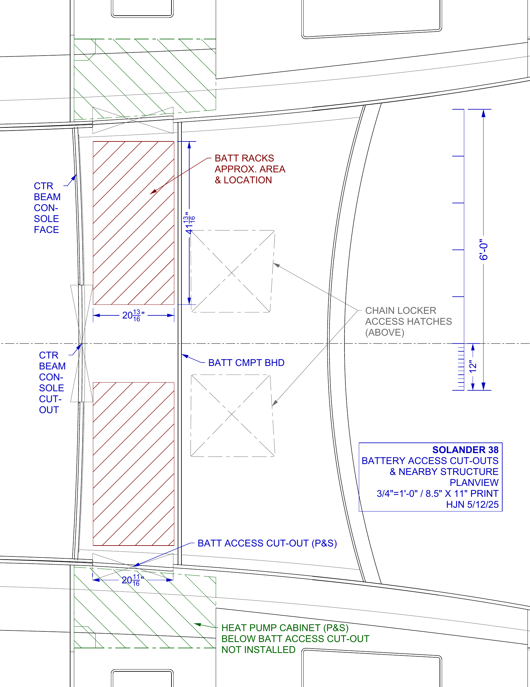 battery access & nearby structure planview