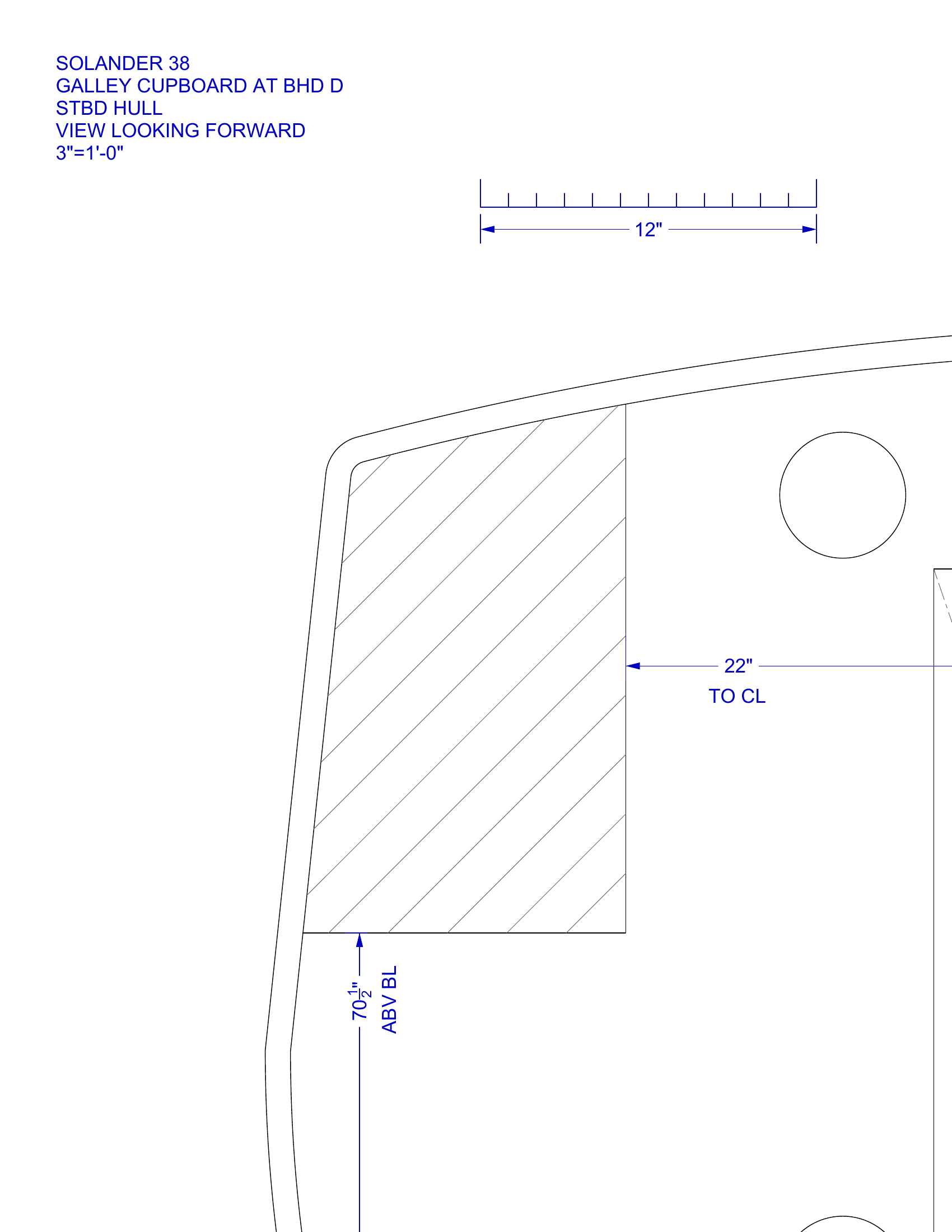 bulkhead D section - upper port cupboard