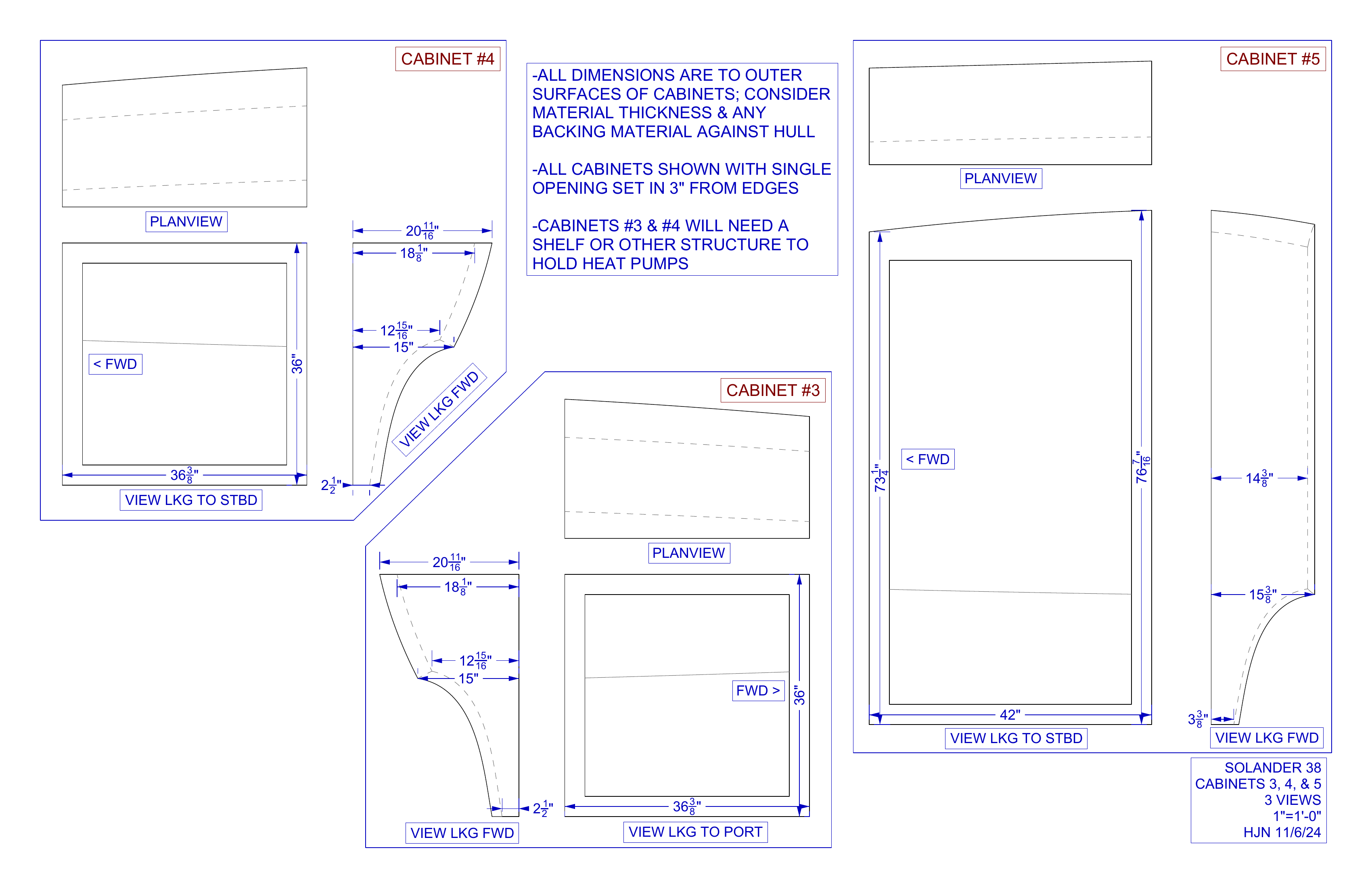cabinets 3, 4, & 5