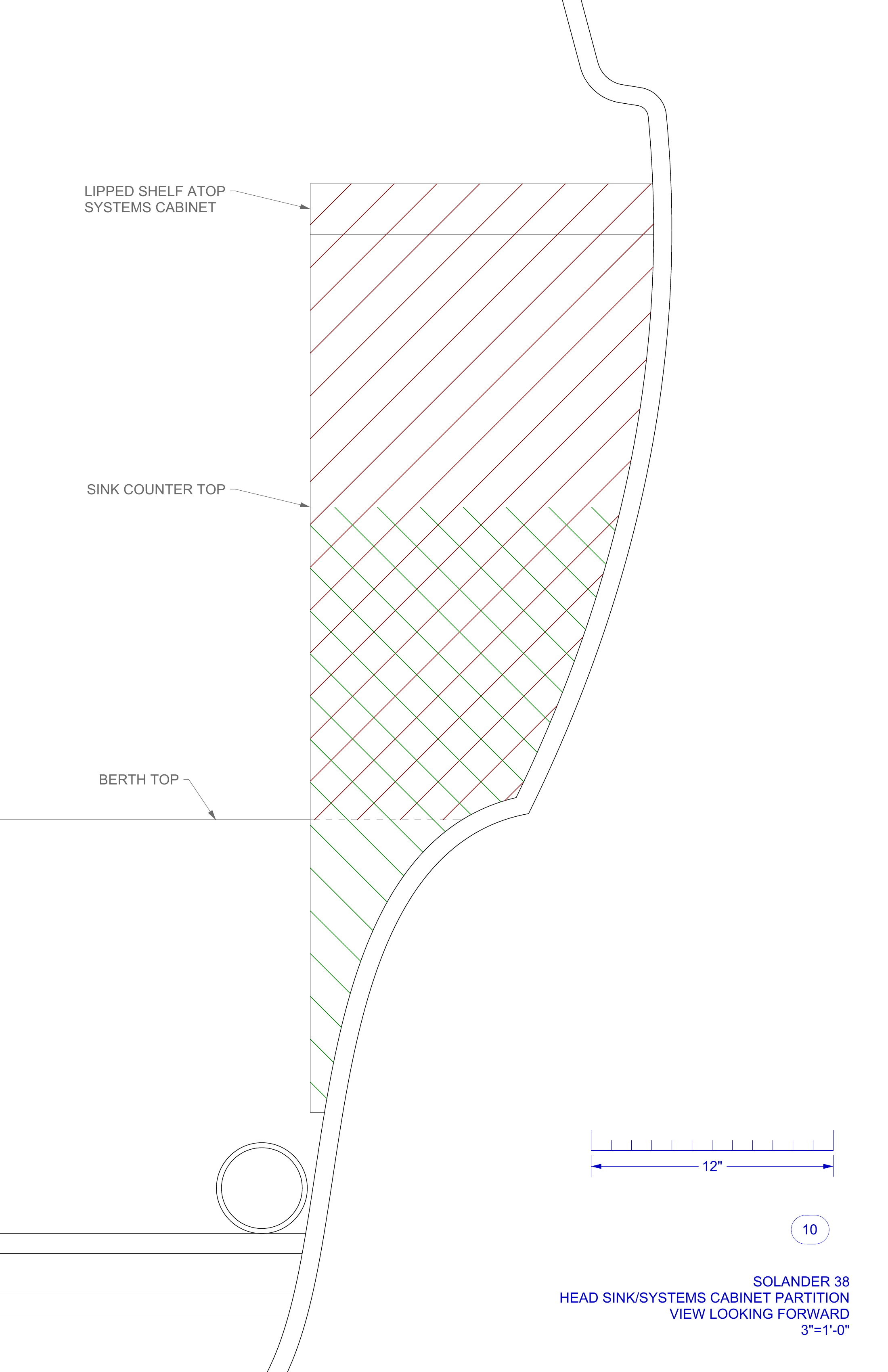 cabinet partition 10 11X17IN with scale
