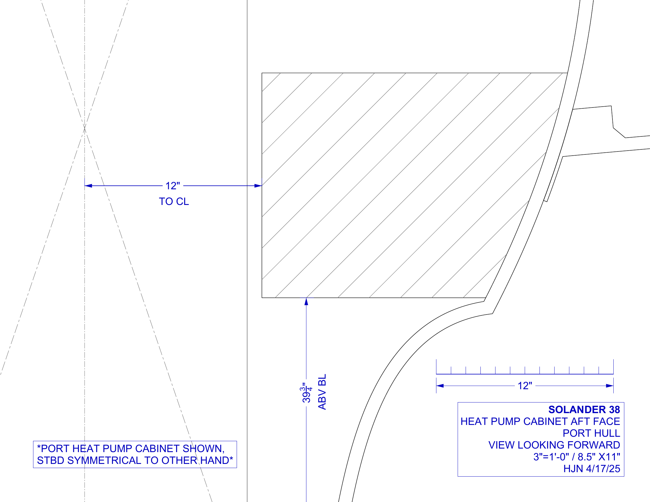 port heat pump cabinet aft face