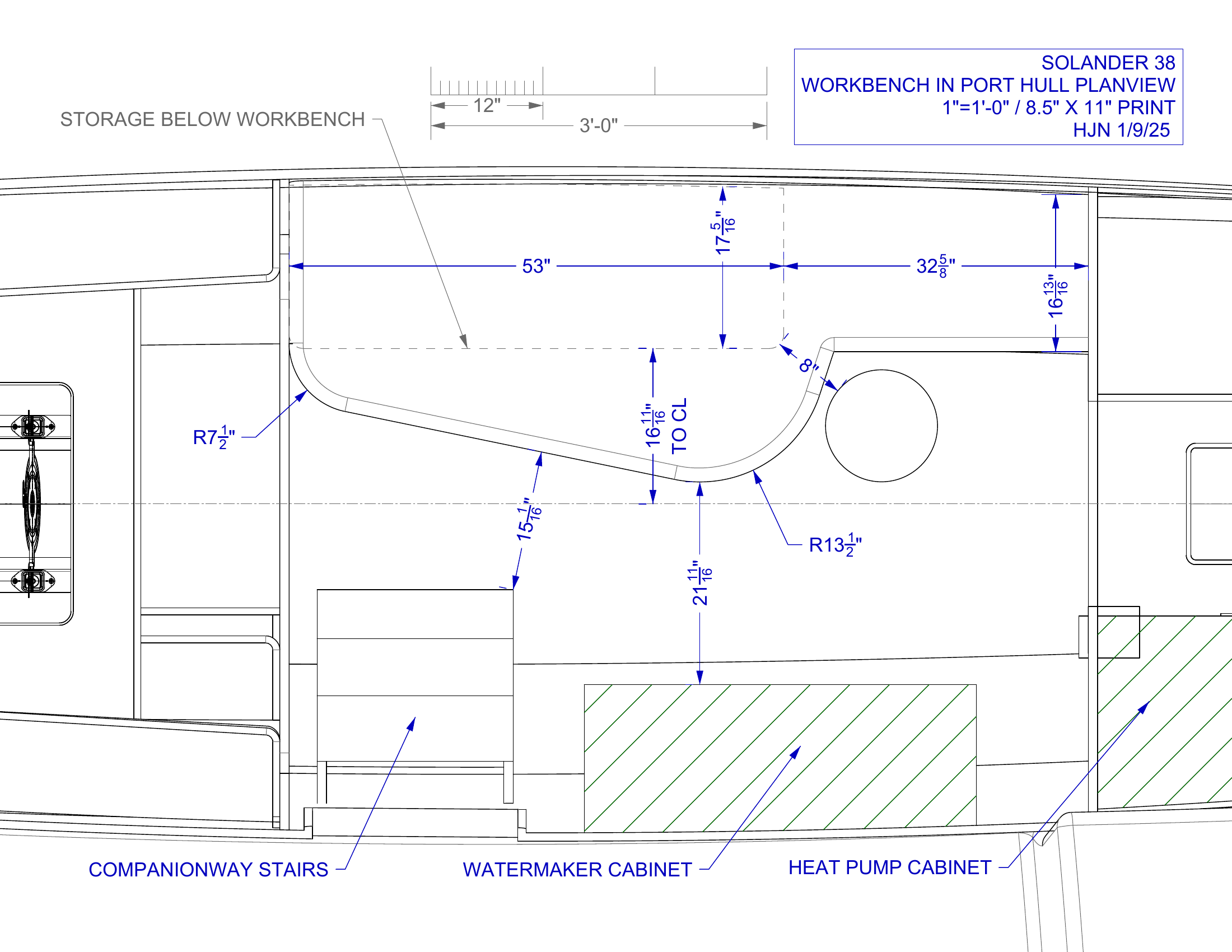 port hull work bench planview more dimensions