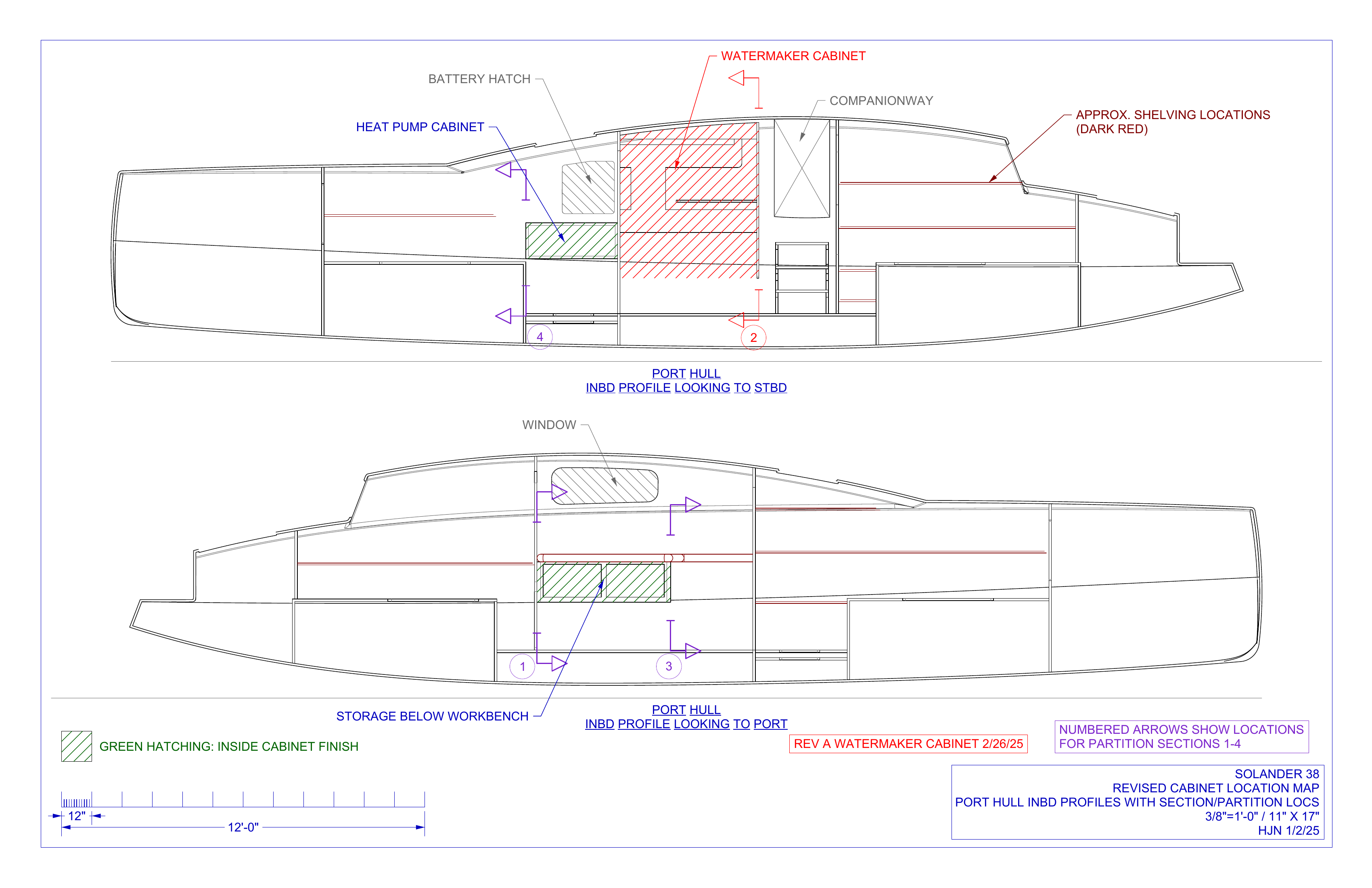 cabinet locations port hull profile rev A watermaker