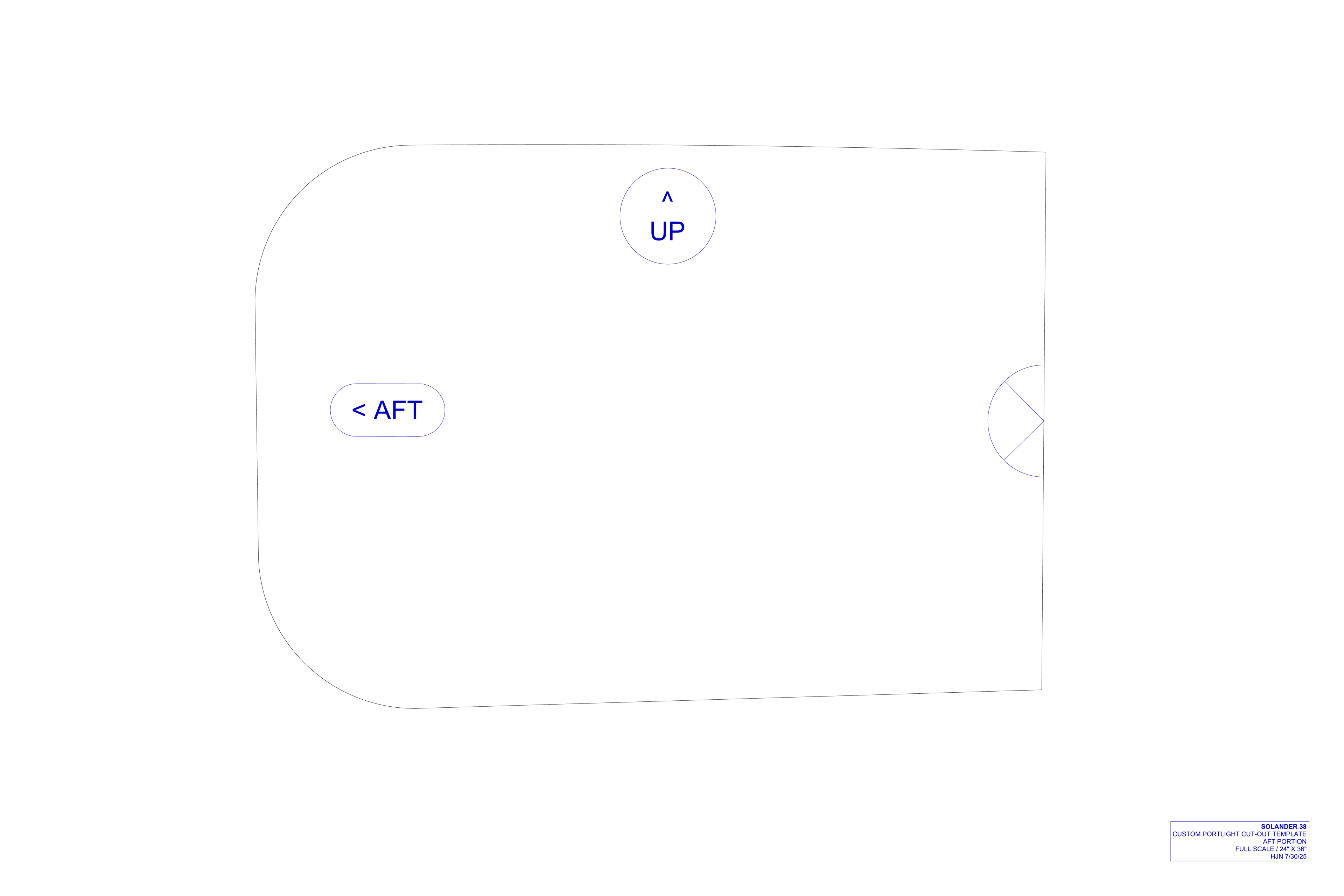 custom portlight full scale template 24x36 aft
