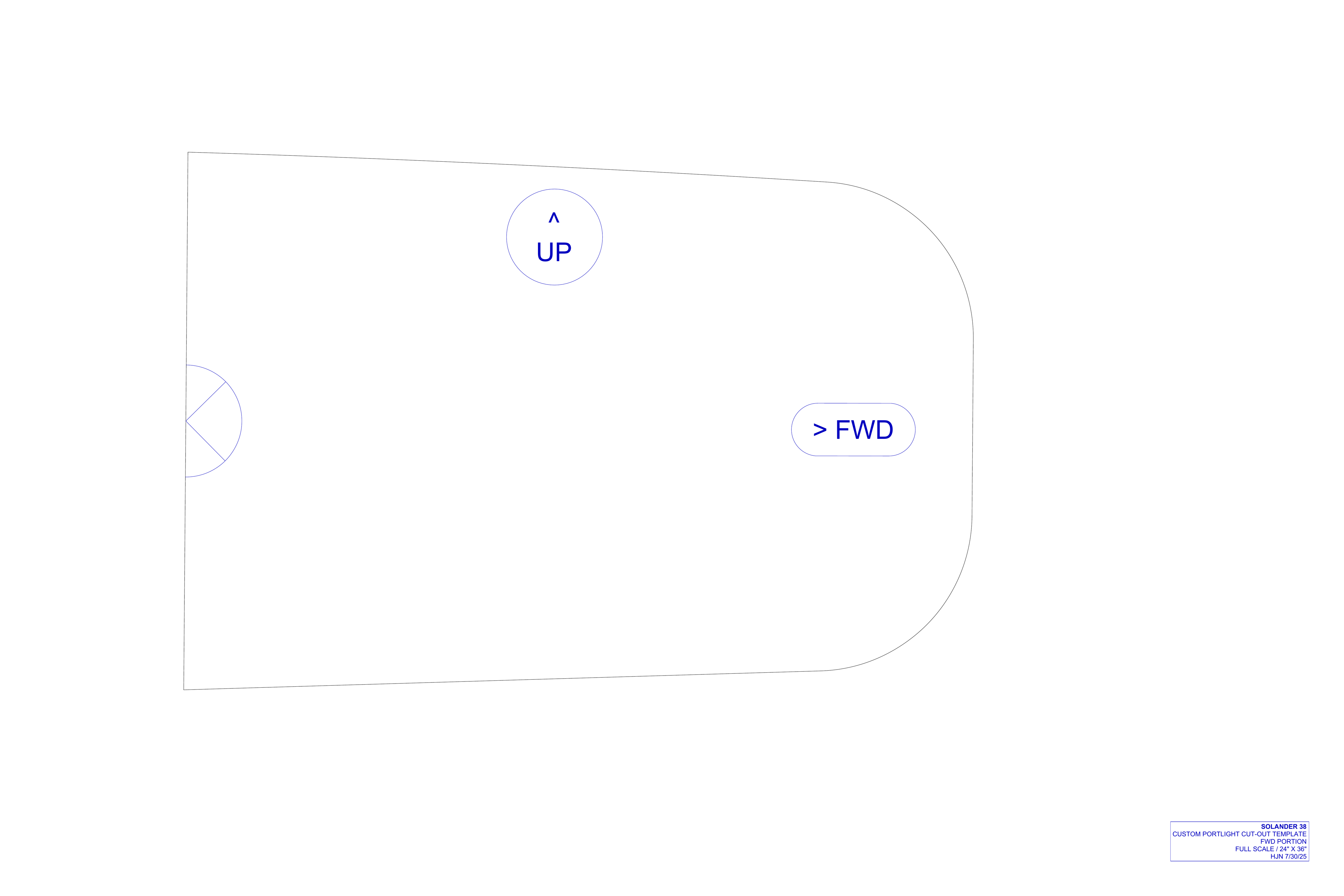 custom portlight full scale template 24x36 forward