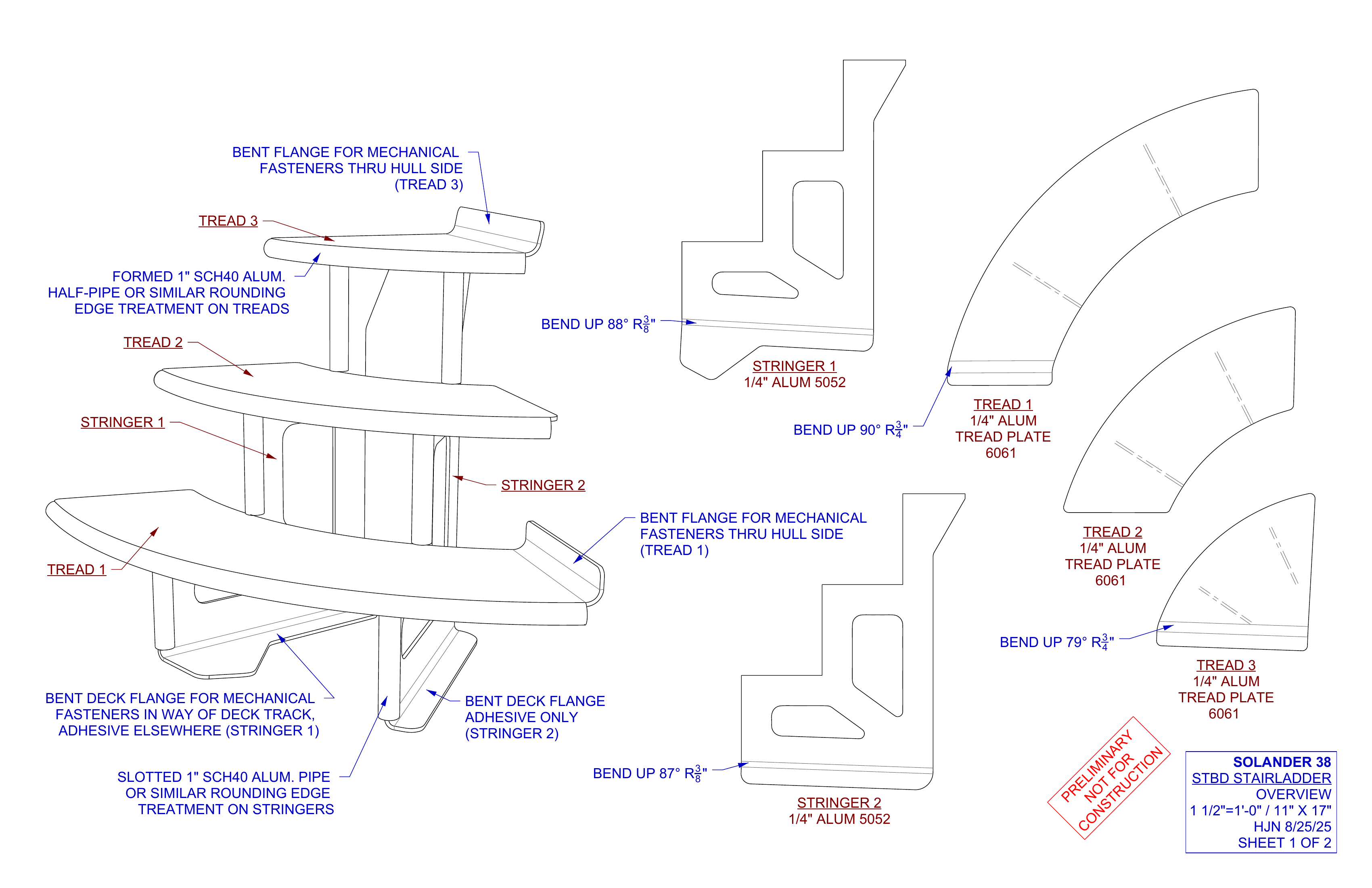 starboard stairladder sheet 1 overview