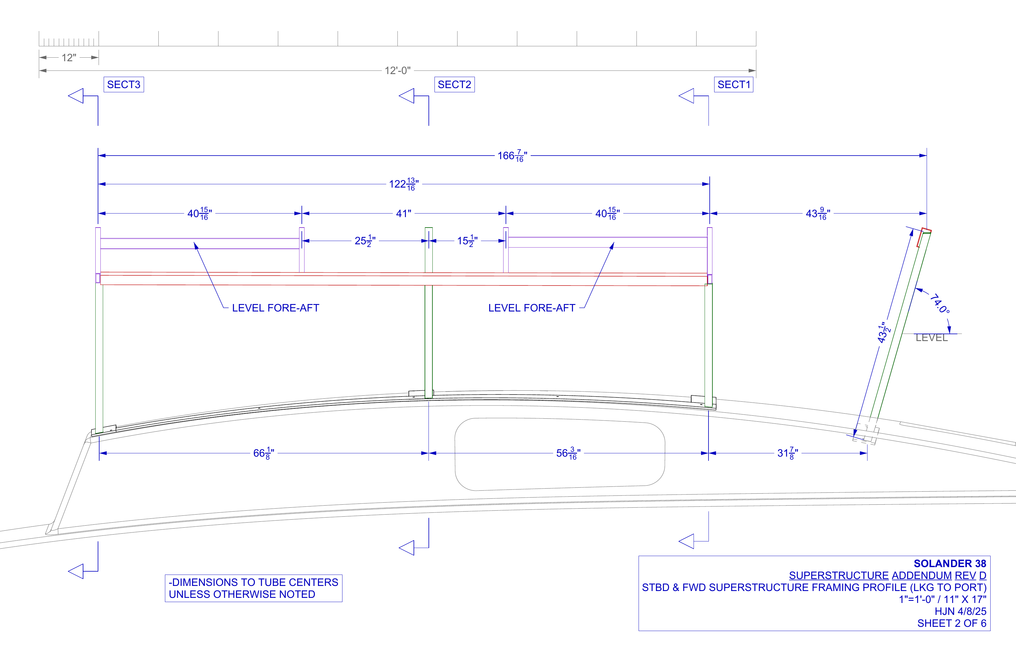 superstructure addendum rev D sheet 2 of 6 - starboard framing profile