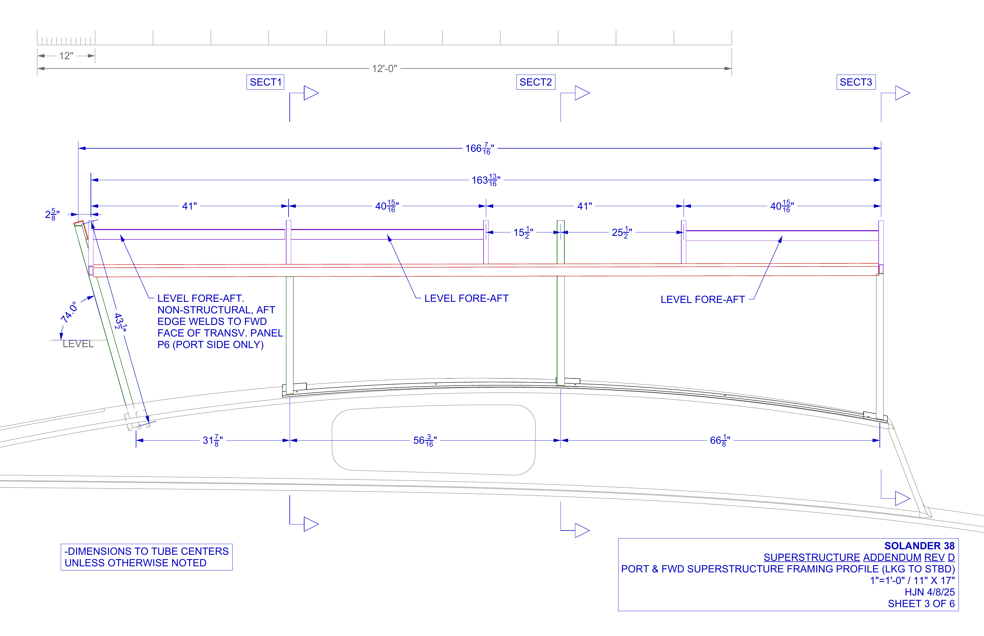 superstructure addendum rev D sheet 3 of 6 - port framing profile