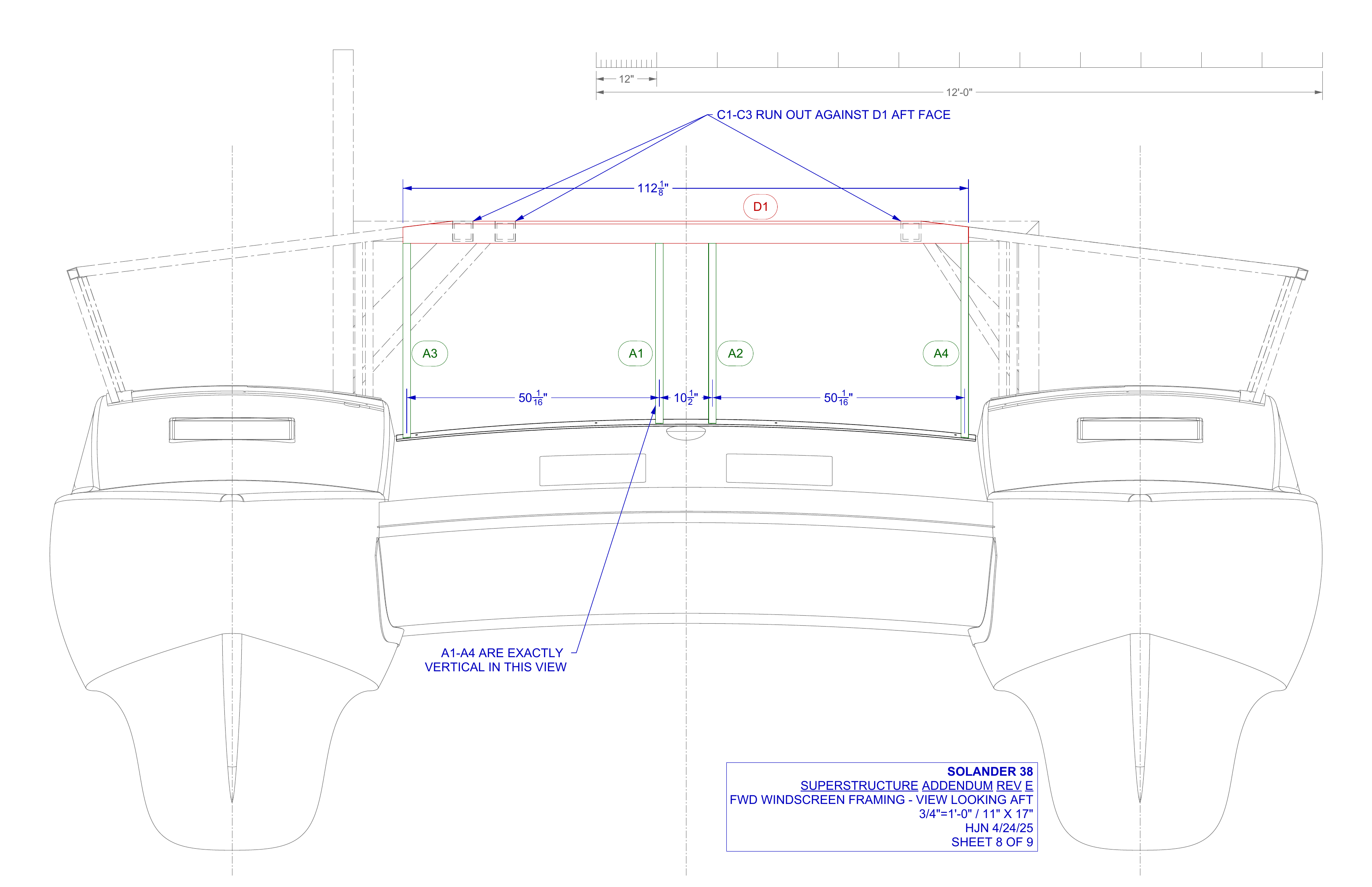 addendum rev E sheet 8 of 9 view looking aft
