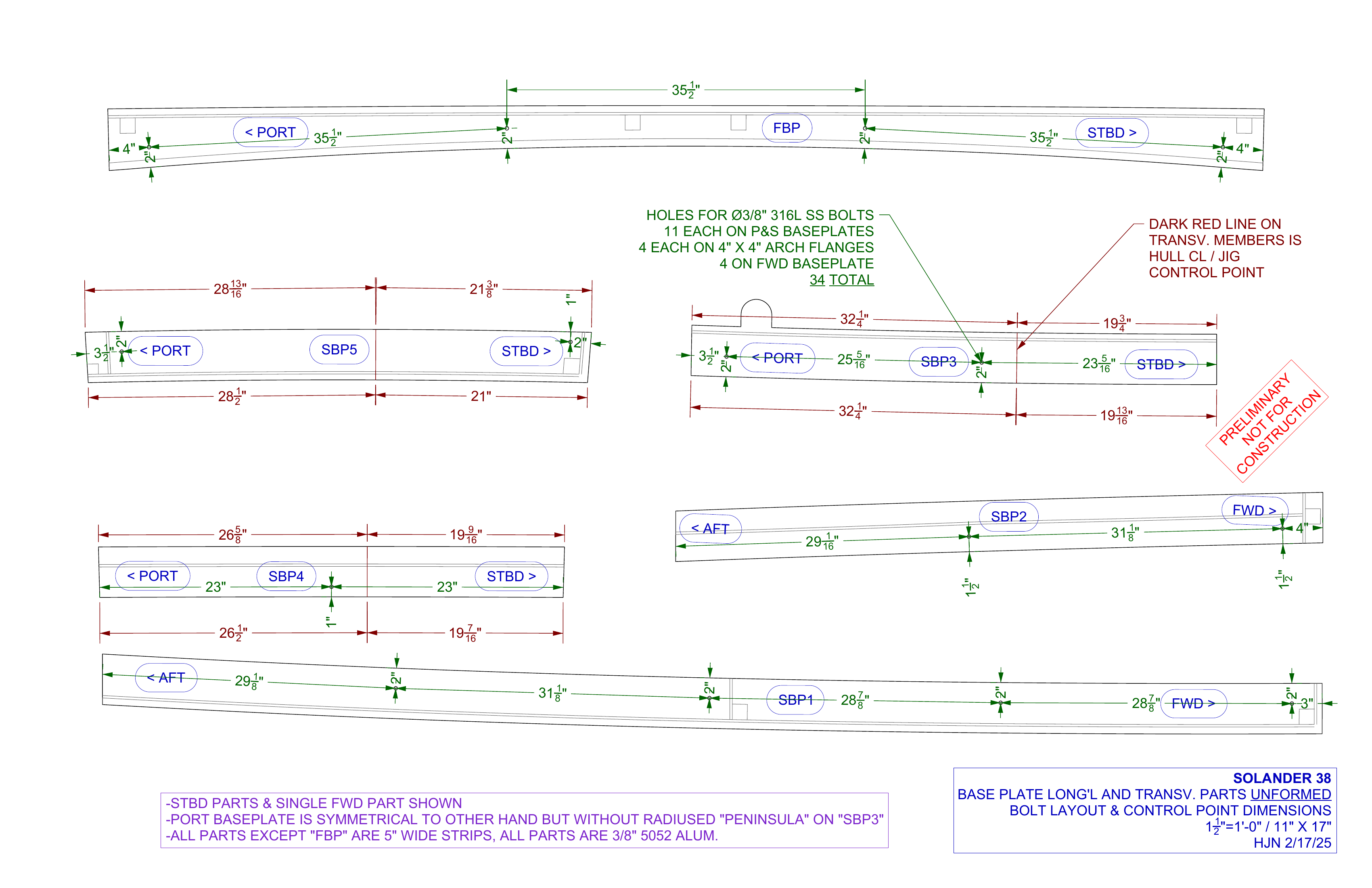 baseplate bolt layout & control points
