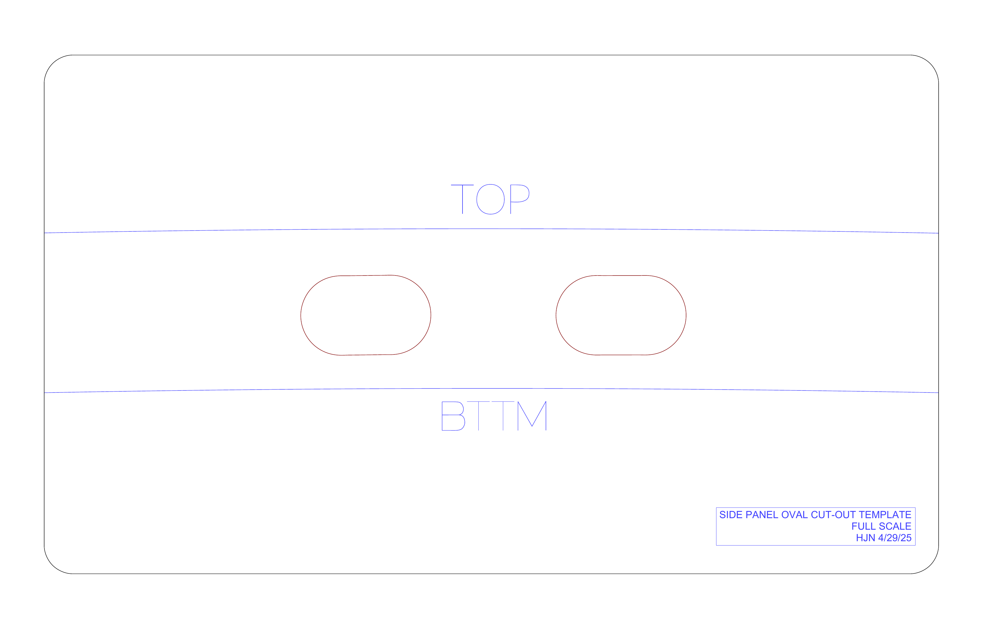 oval cut-out template